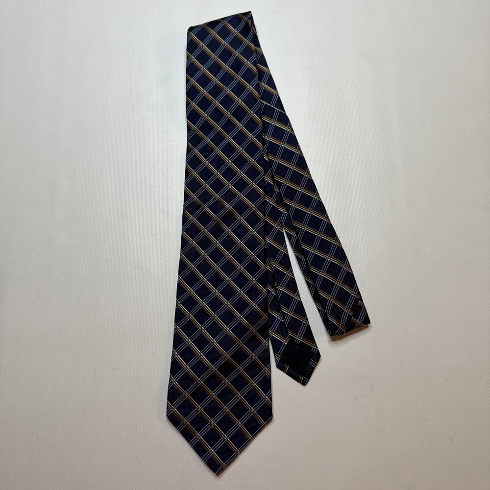 Brooks Brothers Makers Silk Neck Tie NWT Blue Argyle Geometric 3.75" x 58'